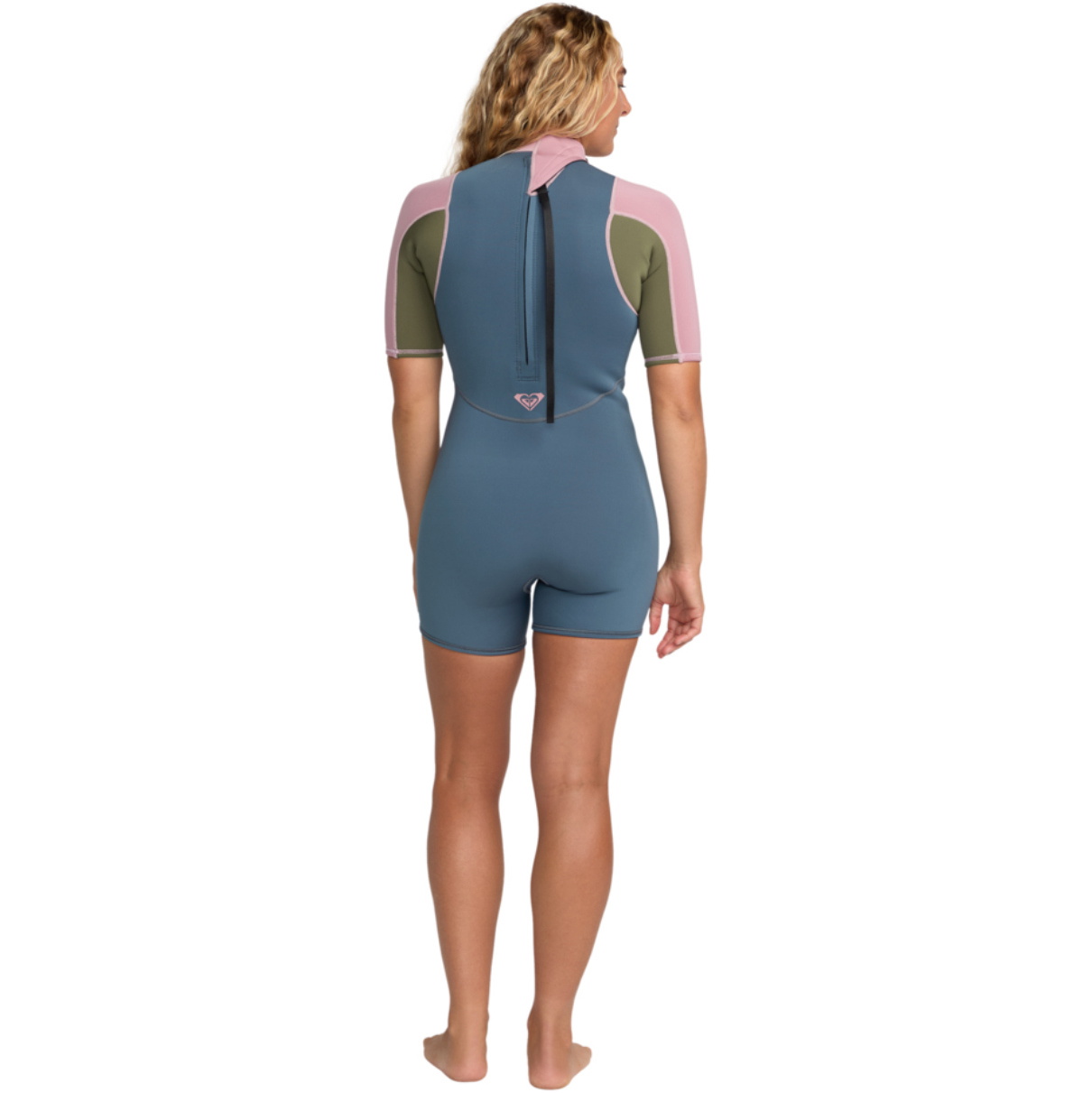 2026 Roxy Womens Prologue+ 2mm Back Zip Shorty Wetsuit 26BW253502 - Ash